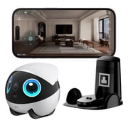 Enabot EBO Air 2 Plus FamilyBot with 3K Resolution, AI Assistant, 2-Way Video, Smart Patrol, 32-GB SD Card, Charging Dock, AC Adapter (Lunar White)