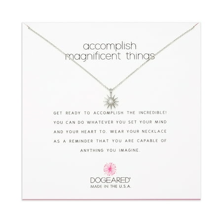 Dogeared Best Mom Necklace - Dogeared Accomplish Magnificent Things Sterling Silver Necklace