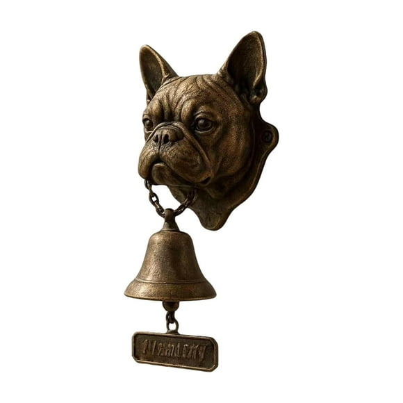 HHBEAUTY Dog Welcome Bell, Retro Funny Animal Welcome Doorbell,Wall-Mounted Decorative Cast Iron/Resin Hanging Bell, Farmhouse Wall Decoration & Housewarming Gift