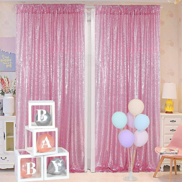 Cortinas de lentejuelas doradas para la decoración del escenario de bodas y fiestas – Cortinas brillantes para fiestas navideñas, cumpleaños o despedidas de soltera.
