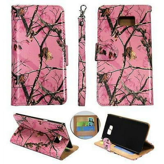 Wallet Pnk Mozi Camo For Samsung Galaxy S6 Edge Plus Syn Leather Folio Dual Layer Interior Design Flip PU Leather case Cover Card Cash Slots & Stand