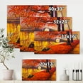 thumbnail image 4 of Designart ' Little Bridge In Deep Orange Autumn Landscape I ' Traditional Canvas Wall Art Print, 4 of 4