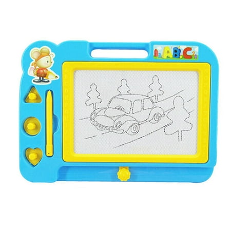 Blackboard Doodle, Outgeek Magnetic Drawing Board Toddlers Babies with 3 Stamps and 1 Pen for Kids