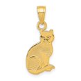 thumbnail image 1 of FB Jewels 14K Yellow Gold I Heart My Cat on Reverse Cat Pendant, 1 of 3