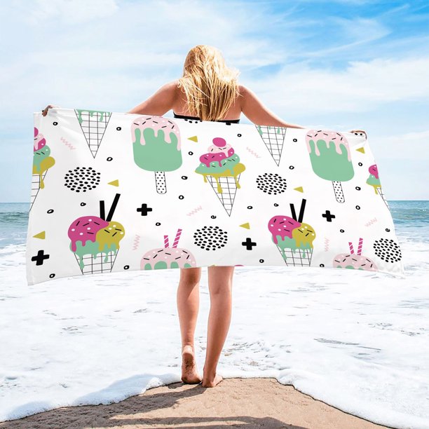 Descuentos Especiales en Línea, Toalla de playa de microfibra, súper liviana, colorida, toalla de baño, manta de playa a prueba de arena, toalla multiusos para viajes, piscina, 30 x 60 pulgadas