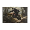 thumbnail image 3 of WOBOGO Black Bear Riding A Motocross Bike Carpet Non-Slip Rugs Soft Doormat 36×24in Living Dining Room Bedroom Decorative, 3 of 7