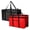 Black+Red, variant on FORICOM Insulated Food Distribution Bag for Hot and Cold Food, Acceptable for Commercial Households, Large Capacity Reusable Insulated Bag (Black)Length 23 in by width 14 in by height 15 in