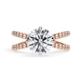 thumbnail image 2 of IGI Certified Lab Grown Diamond Engagement Ring | Center 8mm Round Cut Split Shank Solitaire Wedding Anniversary Rings For Women In 14k Solid Rose Gold | F-G, VS-SI Quality (2.25 Ctw) Ring Size-9, 2 of 4
