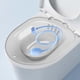 thumbnail image 1 of Asiento de baño con bidé, inodoro portátil con cisterna, cómodo asiento de inodoro, lavabo, lavabo de limpieza para baño de viaje, color gris B, 1 of 8