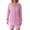 Pink, variant on Musuos Women Casual 2 Pcs Clothes Set Solid Color Ruched Long Sleeve Button Down Shirts with Shorts Suit