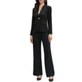 thumbnail image 1 of Blazers Chic Inspiradores para Mujeres Casual de Negocios Ligero Sin Cuello Saco Blazer de Manga Larga con Bolsillos XL Negro, 1 of 6
