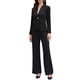 thumbnail image 1 of Blazers Chic Inspiradores para Mujeres Casual de Negocios Ligero Sin Cuello Saco Blazer de Manga Larga con Bolsillos XL Negro, 1 of 6