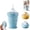 Blue*1, variant on Collapsible Ice Ball Maker Cup with Straw, Leak Proof Foldable Silicone Ice Ball Drink Cup, Silicone Ice Puck Cup for Iced Coffee