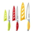 thumbnail image 2 of Little Cook Chef Knife Set, 3PCS Kitchen Knife, Multicolor Stainless Steel Sharp Chef Knife Set, 8 Inch Chef's Knife, 5 Inch Utility Knife, 3.5 Inch Paring Knife (3Pack, Yellow, Red, Green), 2 of 9
