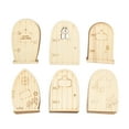 thumbnail image 5 of 60 uds DIY adornos de madera sin terminar patrón de dibujos animados boj adornos de madera pintados a mano para pintar para decoraciones, 5 of 5