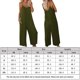 thumbnail image 2 of Monos De Tirantes Finos Body de mujer Loungewear transpirable sin mangas con bolsillos Street Style Casual Ygjytge Verde Militar M para Mujer, 2 of 6