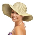 thumbnail image 2 of Solaris Women Sun Straw Hat, Summer Ladies Foldable Straw Hat with Wide Brim, for Beach Travel Gardening, 2 of 7