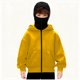 thumbnail image 1 of Chaqueta deportiva de invierno de color liso para niños, de manga larga, con capucha, informal, con cremallera y bolsillos, de poliéster, 1 of 5