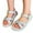 White, variant on LIIPEE Girls Sandals Summer New Fashion Love Heart Flower Hook And Loop Strap Open Toe Non- Soft Sole Shoes Baby Cozy Beach Princess Sandal,Red,3.5-4 Years