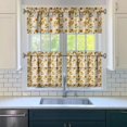 thumbnail image 3 of Retro Farmhouse Curtains 24 Inch - 3 Panel Vintage Floral Set with Bohemian Wildflowers, Rod Pocket Window Treatment, 3 of 6
