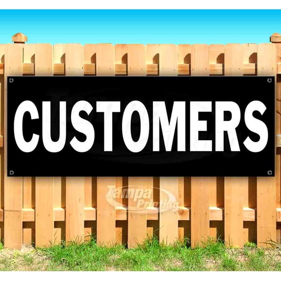 Customers 13 oz Vinyl Banner With Metal Grommets