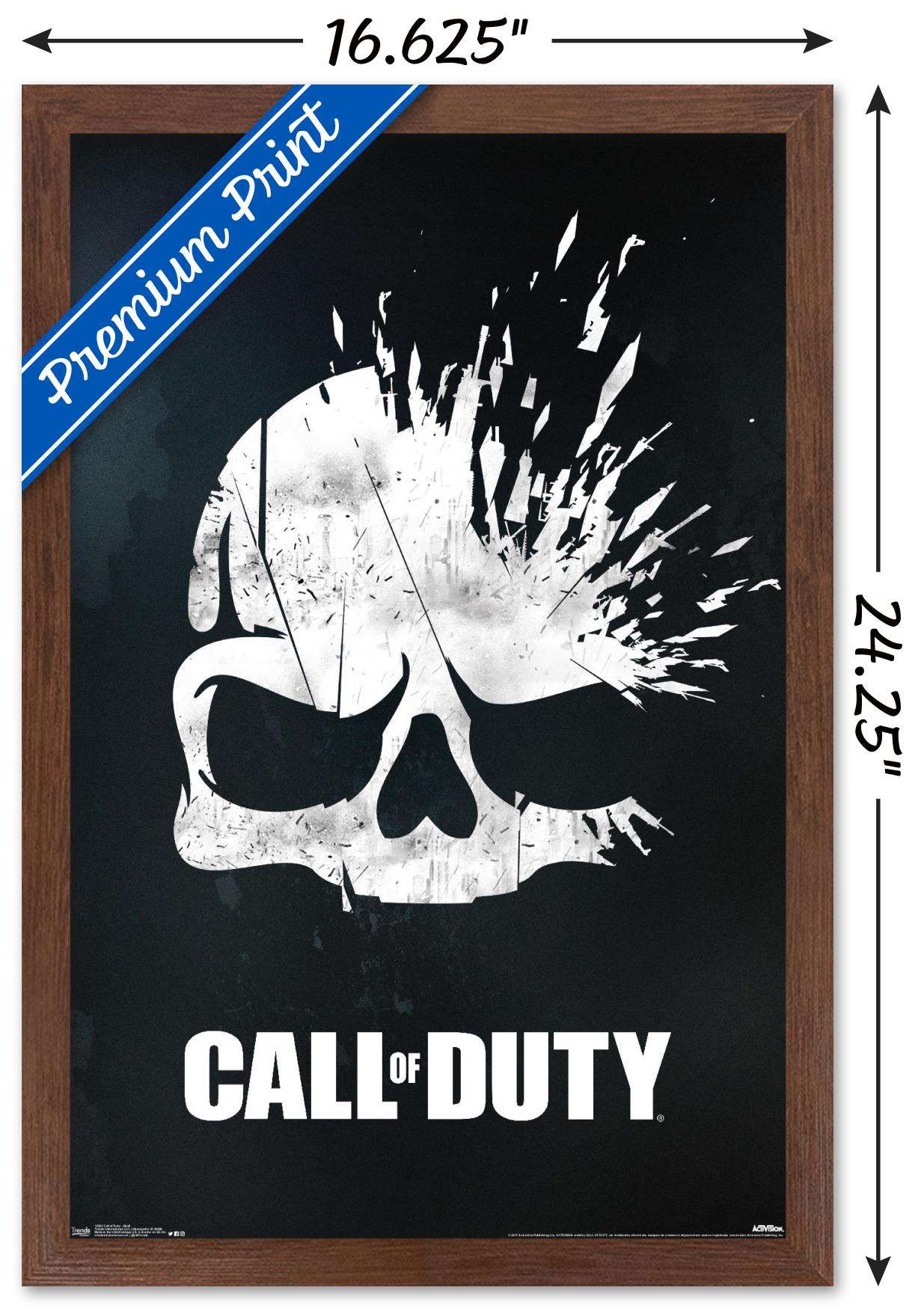 Call of Duty - Skull Wall Poster, 14.725" x 22.375", Framed