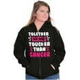 thumbnail image 4 of Together Tougher Than Breast Cancer Zip Hoodie Sweatshirt Women Brisco Brands S, 4 of 6