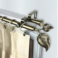 thumbnail image 2 of 13/16" Dia Adjustable 48-84 inch Double Curtain Rod with Parnika Finials - Antique Brass,(4733-484), 2 of 3