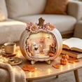 thumbnail image 6 of Dalxymotic Halloween Ghost Pumpkin Light, Fall Miniature Pumpkin Dollhouse Decor, Desktop Decoration Gift, Mini House Decor, Halloween Ornament for Desktop, Shelf, Mantel, Office, 6 of 6