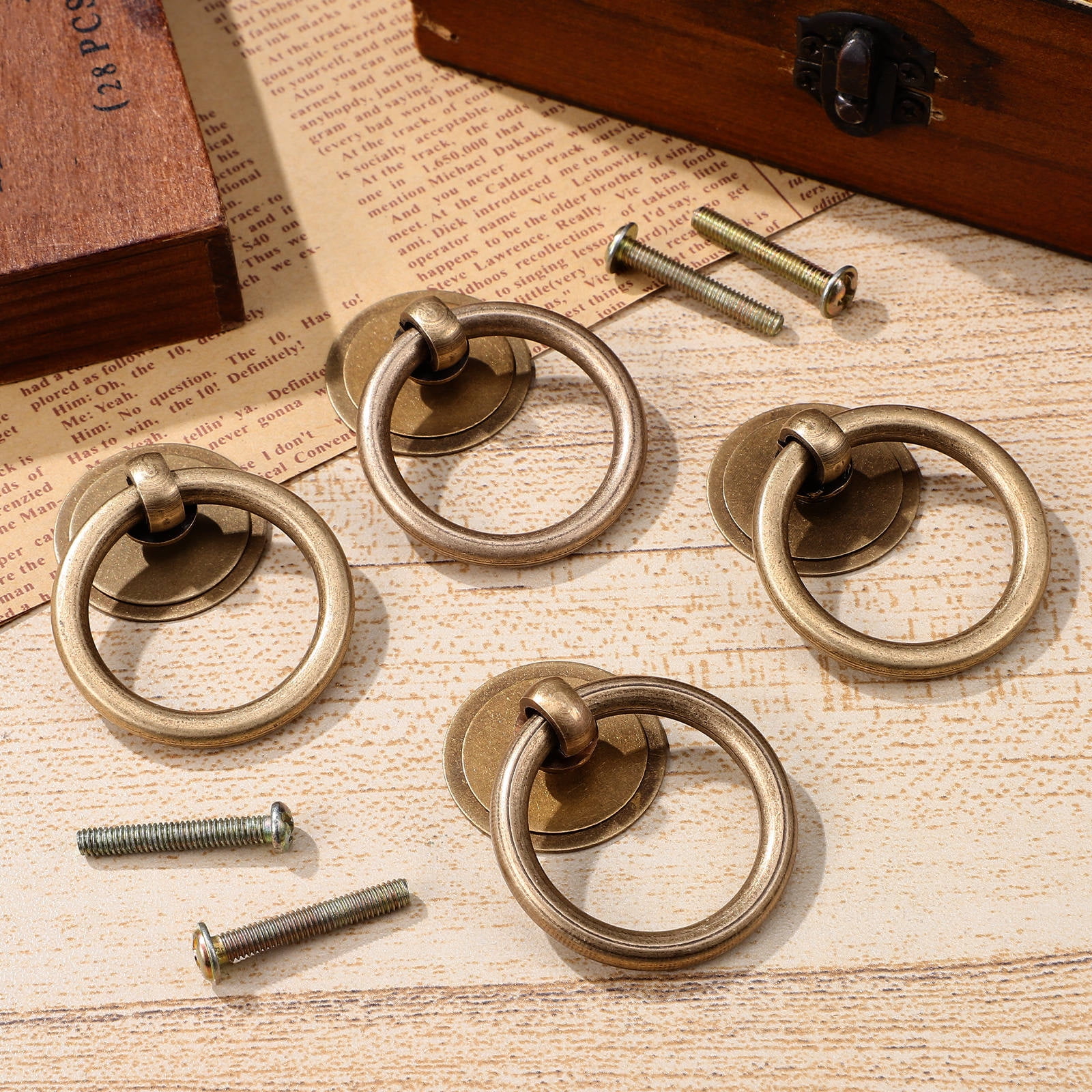 Worgeous 16 Pcs Drawer Pulls Brass Dresser Knobs Vintage Drawer Pulls Drawer Handles Kitchen Cabinet Knobs