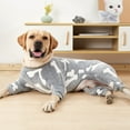thumbnail image 3 of Xmarks Dog Pajamas Flannel Puppy Pjs Bone Pattern Winter Warm Doggie Pajamas Pet Jammies Dog Clohtes with Legs Onesies Jumpsuits Coat, 3 of 8