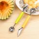 thumbnail image 4 of ELANE - Juego de 8 palas para melón, cortadores de frutas de acero inoxidable, sorbete de helado de melón y sandía, 20 piezas para ensaladas y degustación de frutas, 4 of 5