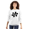 thumbnail image 3 of Different Not Less Autism Puzzle Unisex Plus Fleece Graphic Sweatshirt Brisco Brands 4X, 3 of 5