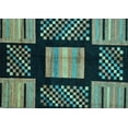 thumbnail image 1 of Ahgly Company Indoor Rectangle Abstract Light Blue Modern Area Rugs, 4' x 6', 1 of 4