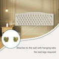 thumbnail image 5 of Linen Upholstered Headboard King/Cal King Size Latest Model Wall Mount, Bed Frame Mount, Featuring High-Density Sponge Padding, Luxury Texture Easy Assembly Comfort and Style-Ivory, 5 of 5