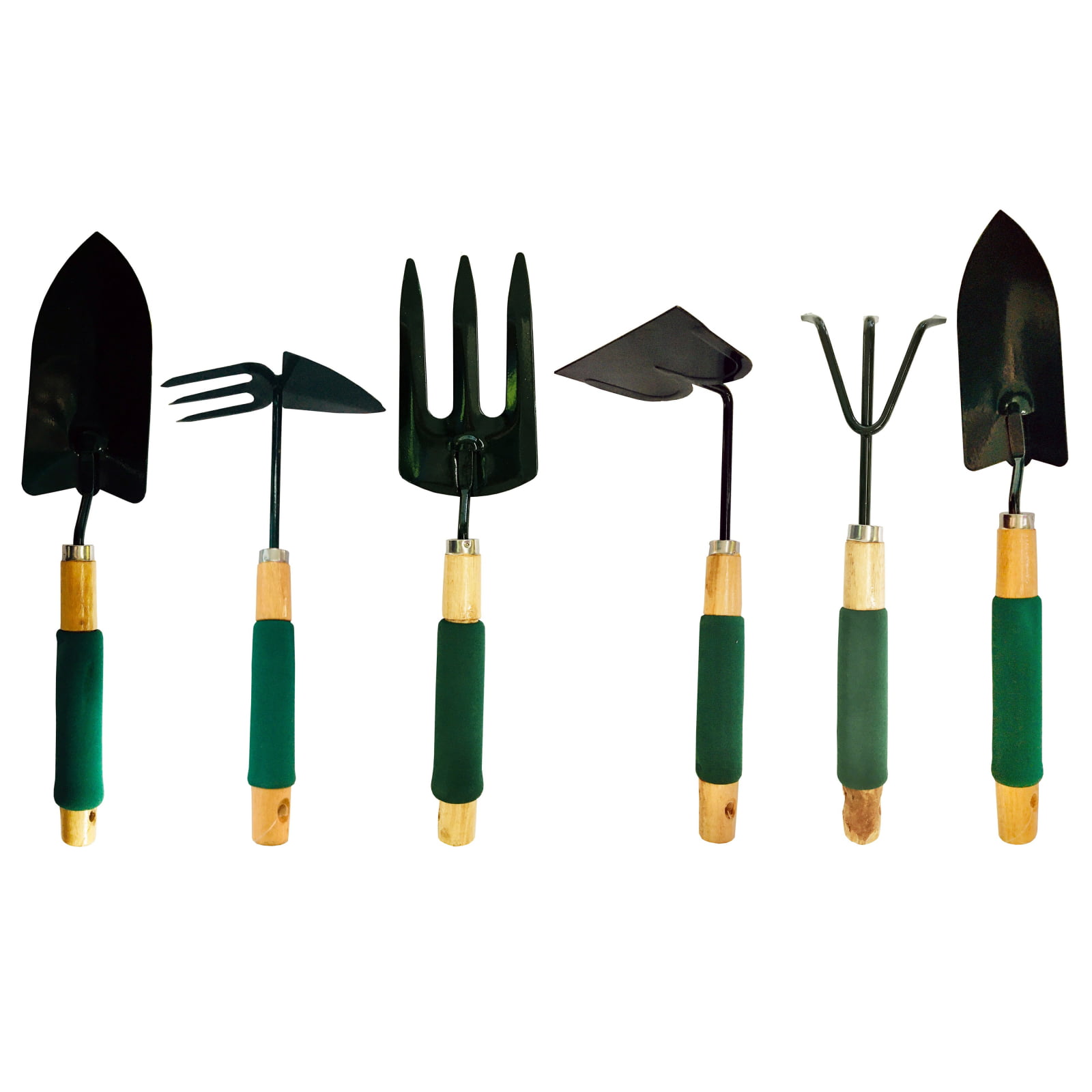 Universal Tool Mini Wooden Handheld Gardening Tool Set Spade Shovel Rake 3 Piece