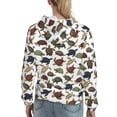 thumbnail image 7 of Lsque Various Turtle Pattern Casual Women's Hoodie,Hooded Sweatshirt with Kangaroo Pocket,Pullover Hoodie with Eye-catching Drawstrings-XX-Large, 7 of 7