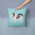 thumbnail image 2 of Carolines Treasures BB3737PW1414 Japanese Chin Checkerboard Blue Fabric Decorative Pillow, 2 of 4