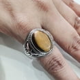 thumbnail image 4 of Tiger Eye Ring, Natural Tiger's Eye, June Birthstone Tiger Ring, Silver Jewelry, 925 Silver Ring, Birthday Gift, Heavy Mens Ring, Healing Gemstone, Mans Designer Ring, Christmas, Mens Signet Ring, 4 of 5