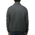 thumbnail image 2 of X RAY JEANS Mens Faux Shearling Shawl Collar Cable Knit Cardigan Sweater, Charcoal, 4XL, 2 of 6