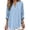 Sky Blue, variant on Wang6 Women's Oversized Long Sleeve T Shirts Causal V Neck Button Summer Tunic Tops Loose Fit Solid Long Tees Shirts White XXXXXL