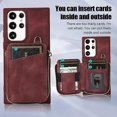 thumbnail image 4 of For Samsung Galaxy S22 Ultra 5g Zipper Card Bag Back Cover Phone Case, 4 of 5