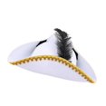thumbnail image 3 of Sombrero de pirata cómodo para la cabeza, ideal para actuaciones, disfraces, juegos de rol y cosplay. blanco, 3 of 8