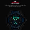 thumbnail image 4 of SMAEL 1805 Reloj deportivo multifuncional para hombre Reloj de pulsera digital de doble pantall Irfora Mirar, 4 of 7