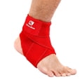 thumbnail image 1 of Support de Cheville Élastique Haute Protection Équipement de Sport Sécurité Course Basket Attelle de Cheville Rouge&L, 1 of 7