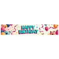 thumbnail image 2 of Happy Birthday Banner Pink Backdrop Celebration Background Colorful Party Supplies Decorations Photography Props Photo Booth Event Decor, 2 of 4