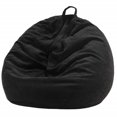 thumbnail image 1 of Funda para silla tipo puf con almacenamiento de animales de peluche, 27,56 x 31,5 pulgadas (sin frijoles) (negro) para niños y adultos., 1 of 5