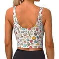 thumbnail image 4 of Picia Cooking Utensils Sports Bra for Women,Padded Strappy Sports Bras Medium Support Yoga Bra with Removable Cups,Running Yoga Bra-Large, 4 of 9