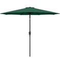 thumbnail image 1 of Sombrilla de patio Simple Deluxe de 2,7 m para exteriores con inclinación y manivela, color verde, 1 of 7
