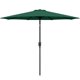 thumbnail image 1 of Sombrilla de patio Simple Deluxe de 2,7 m para exteriores con inclinación y manivela, color verde, 1 of 7
